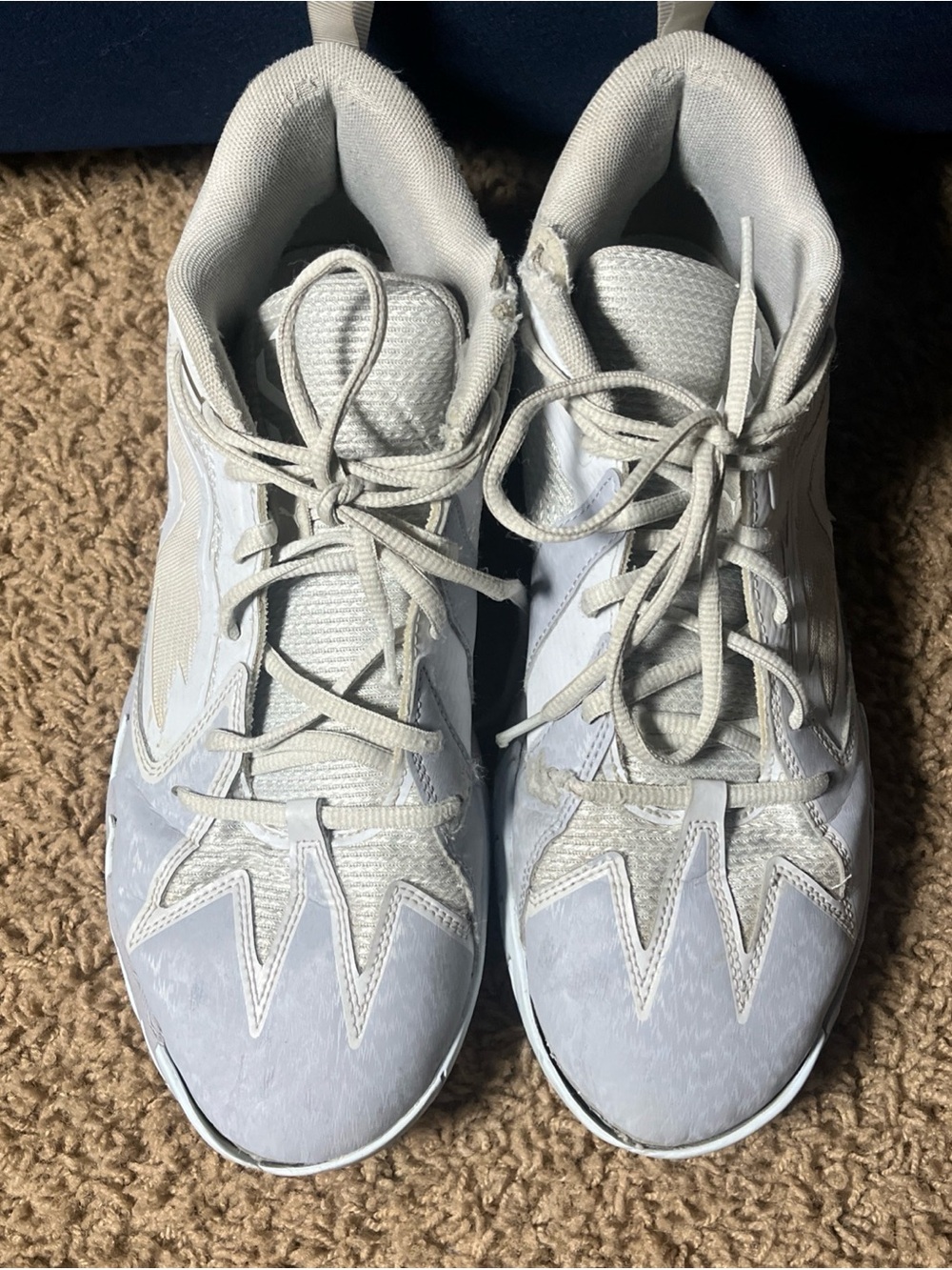 Puma Men’s Light Gray and White Lace-Up Sneakers